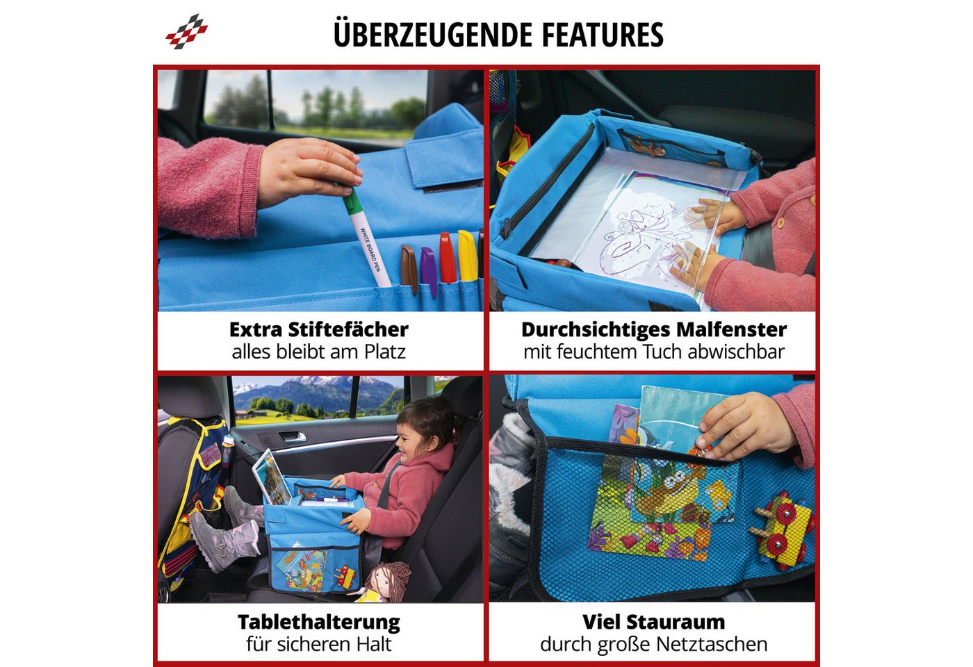 WALSER Autokindersitz Kinderreisespieltisch Lenny, ab: ab 4 Jahre, bis: - 10 Jahren, (1 Stück, 1-tlg) – Bild 3 von 5