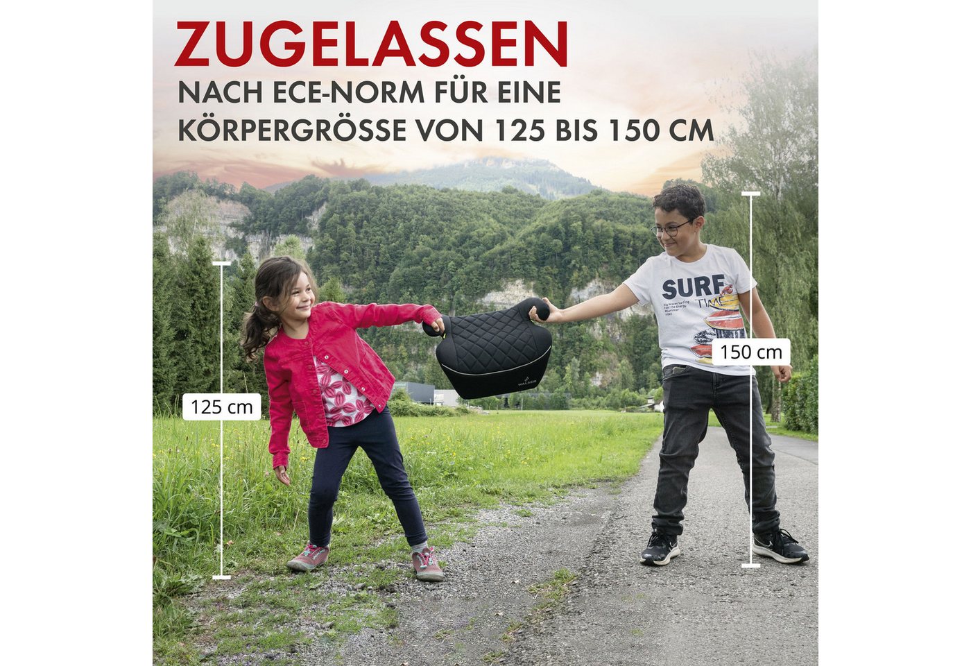 WALSER Autokindersitz Kindersitz Hartschale Andy, ab: ab 4 Jahre, bis: - 10 Jahren, (1 Stück, 1-tlg) – Bild 4 von 5
