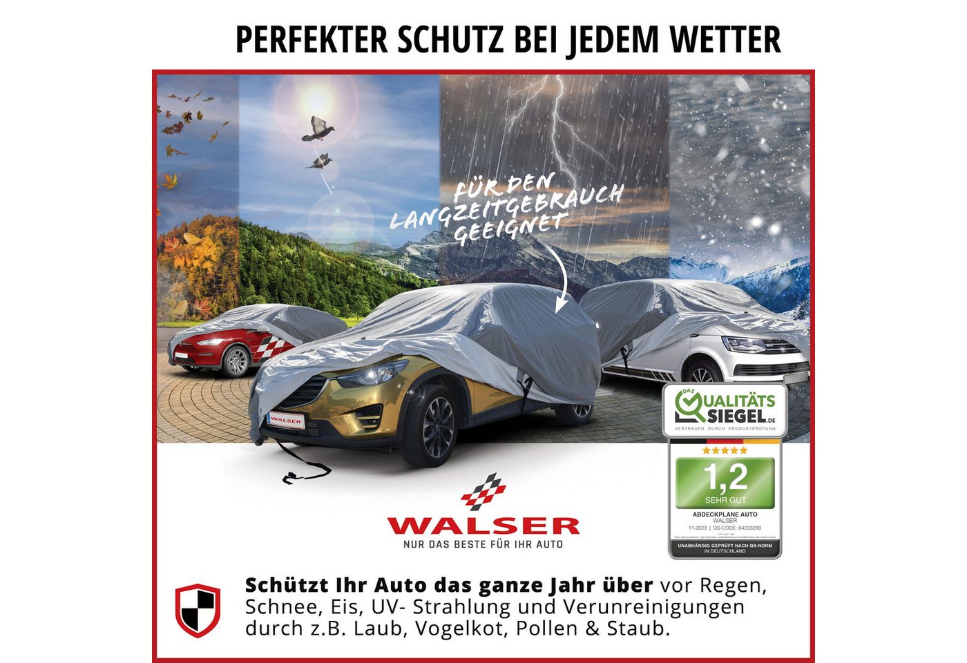 WALSER Autoplane All Weather Plus SUV Gr.L (1-St., 1 Abdeckplane, 3 Spanngurte) – Bild 2 von 5