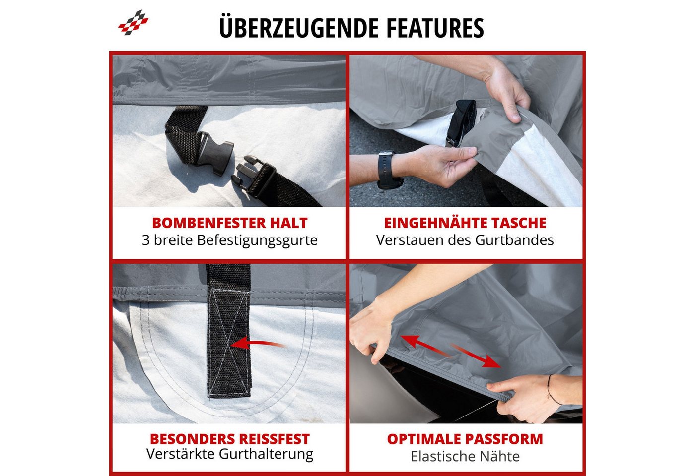 WALSER Autoplane All Weather Plus SUV Gr.L (1-St., 1 Abdeckplane, 3 Spanngurte) – Bild 4 von 5
