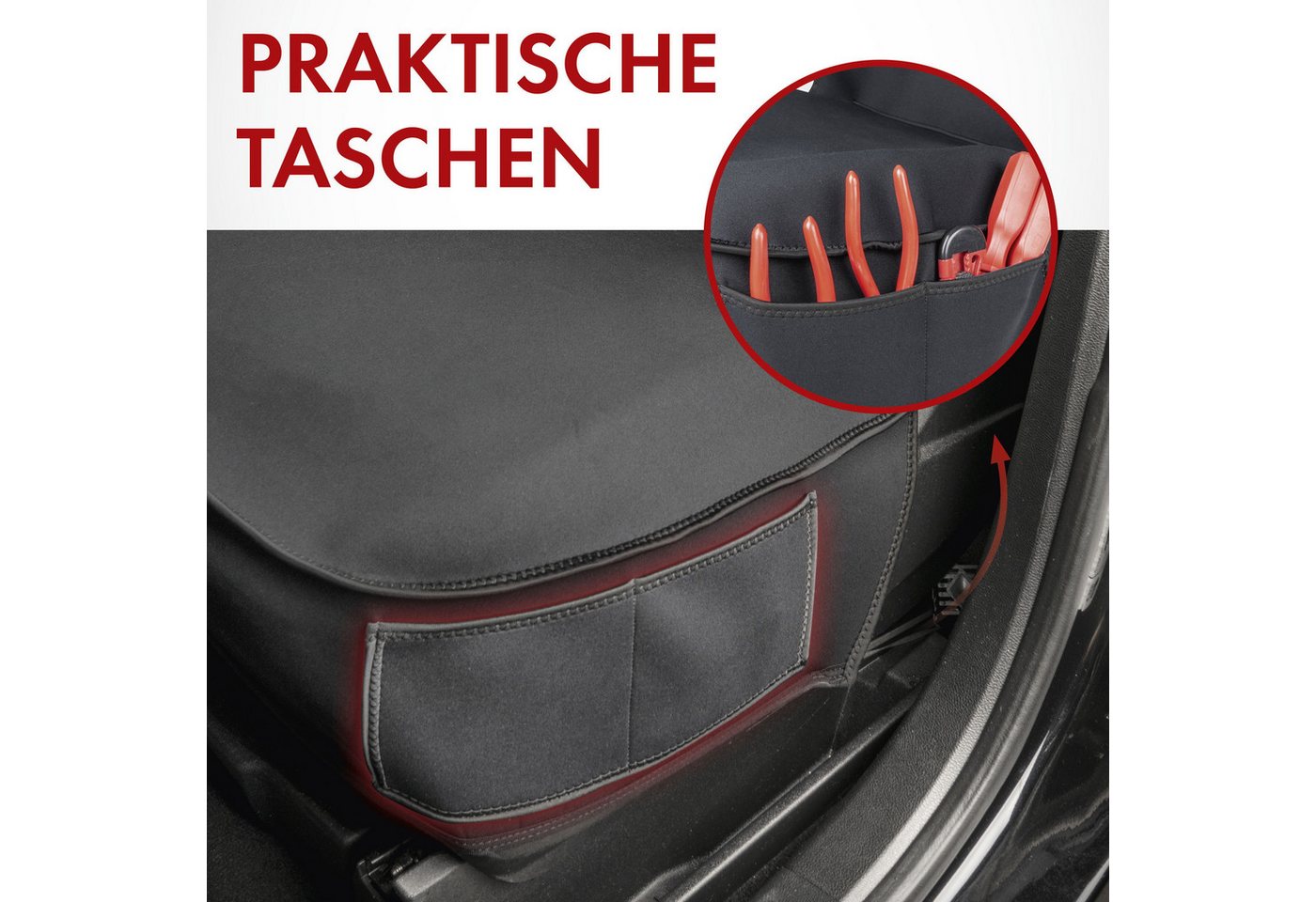 WALSER Autositzauflage Sitzaufleger Neopren, 1 Stück, 1-tlg. – Bild 5 von 5