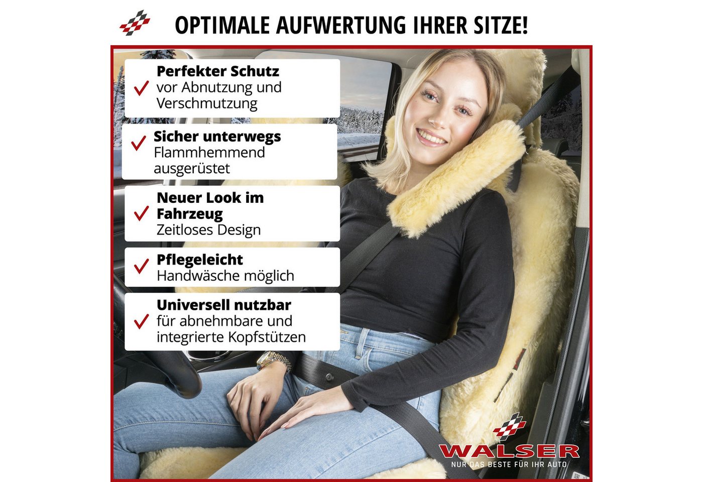 WALSER Autositzbezug Autositzaufleger Marla, 1 Stück, 1-tlg. – Bild 4 von 5