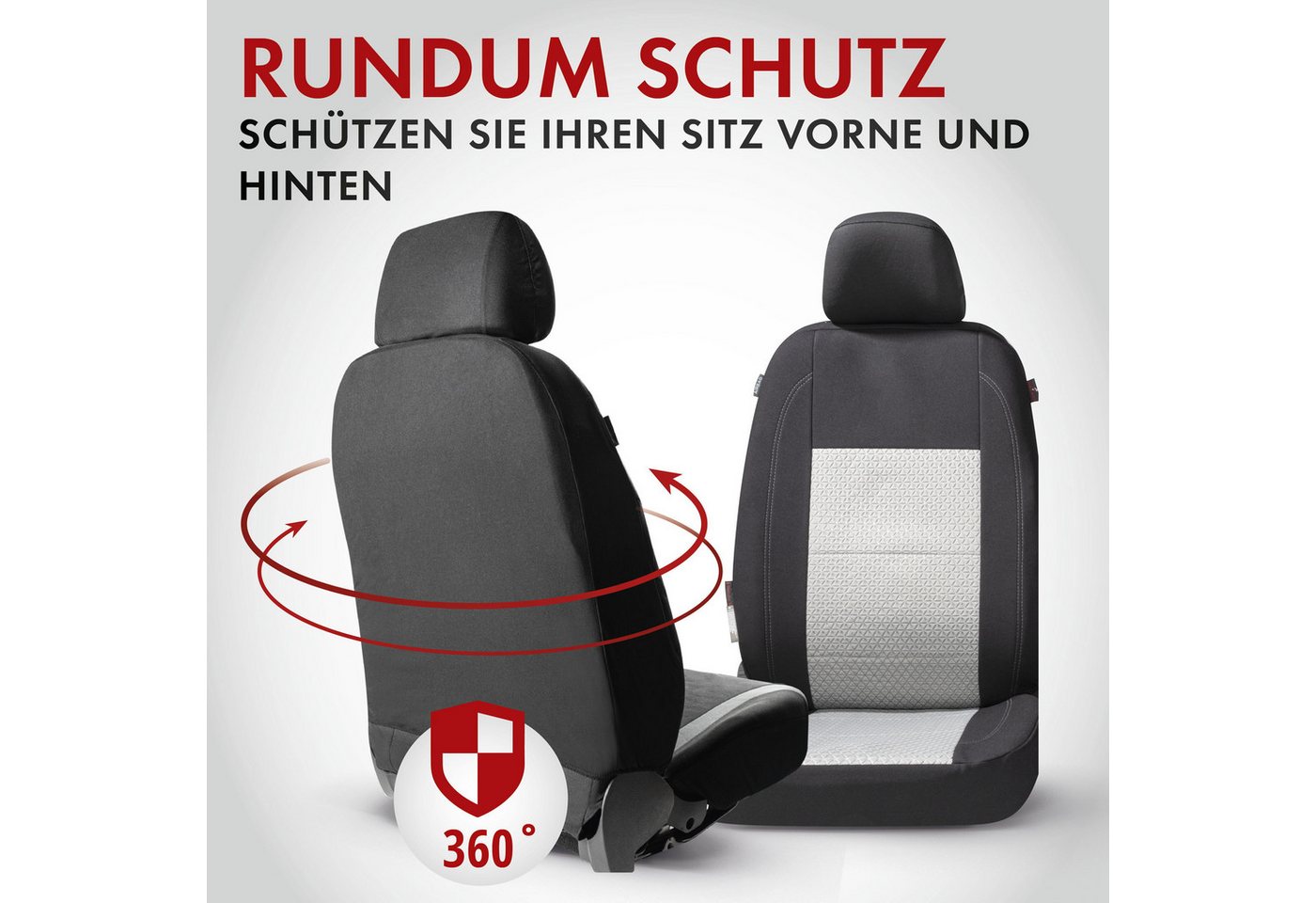 WALSER Autositzbezug Autositzbezug Avignon, 2 Vordersitzbezüge 2tlg, 2 Kopfstützenbezüge, 6-tlg. – Bild 3 von 5