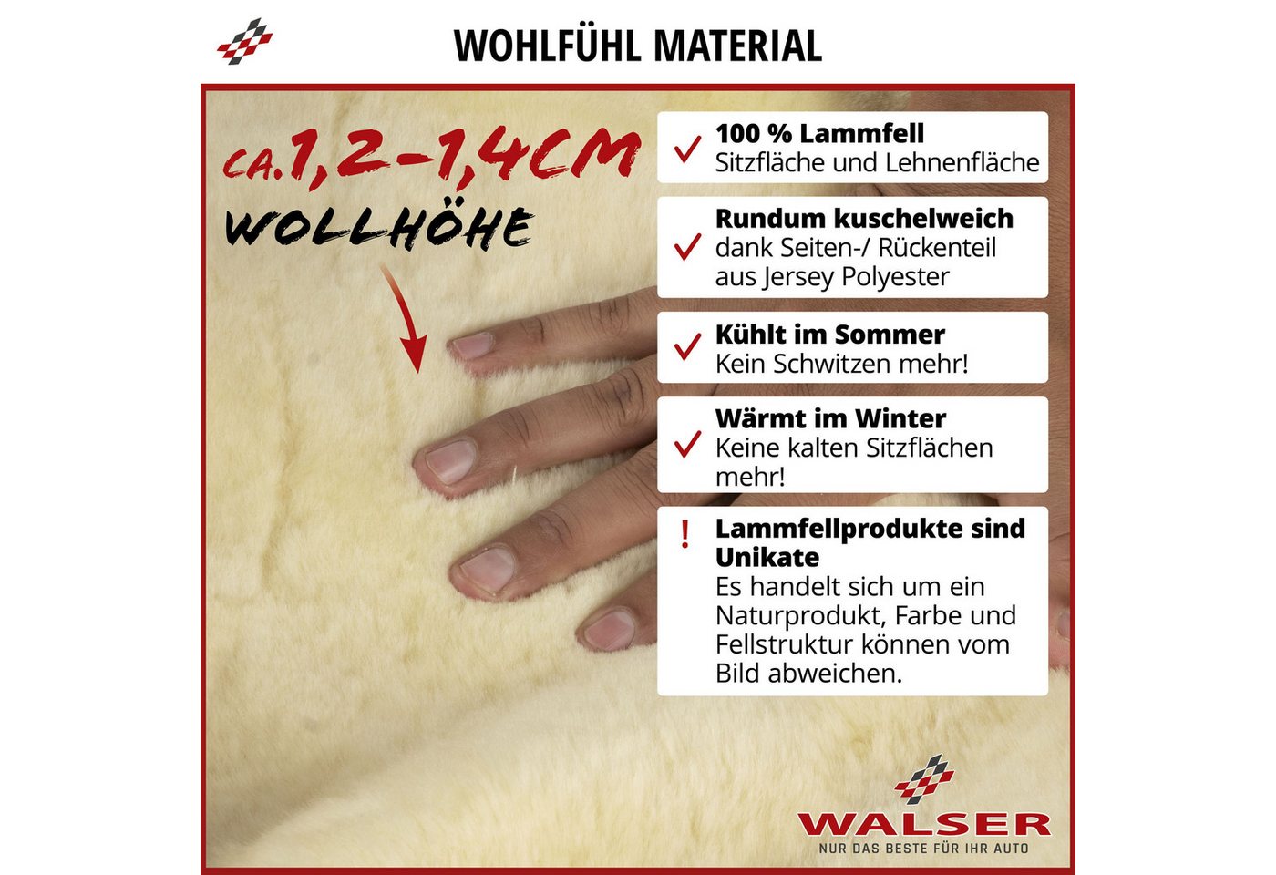 WALSER Autositzbezug Autositzbezug Iva, 1 Vordersitzbezug 1tlg, 1 Kopfstützenbezug, 2-tlg. – Bild 3 von 5