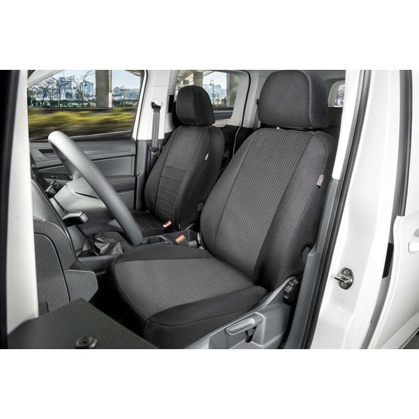 WALSER Autositzbezug VW Caddy, 1 Einzelsitzbezug vorne, 1 Kopfstützenbezug, 3-tlg.