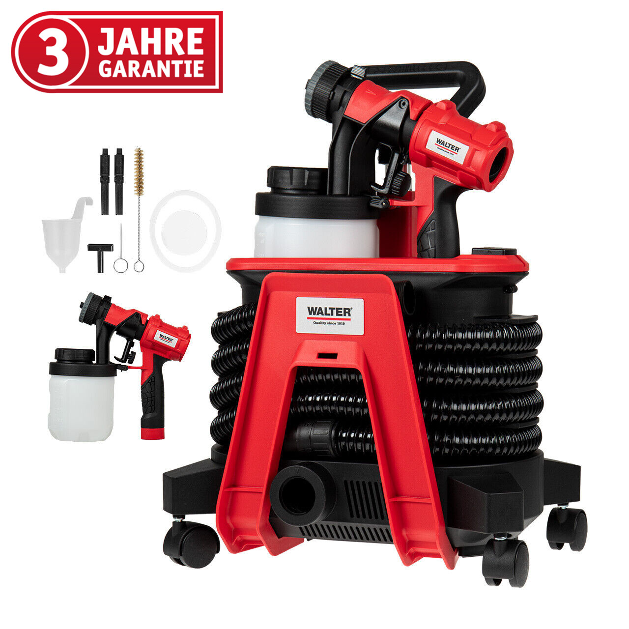 WALTER elektrisches Farbsprühsystem 1200W, Farbsprühgerät, Farbspritzpistole