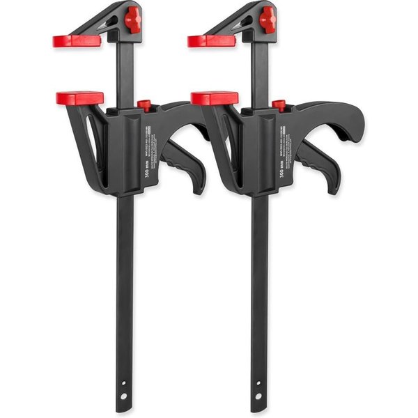 WALTER Spannzwinge Schnellspannzwingen 2er Set, Spannweite 300 mm, Spannkraft von bis zu 120 kg
