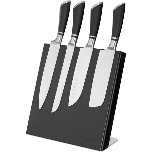 Navaris Wand-Magnet Messerhalter Navaris Magnetischer Messerhalter aus Holz, 27,7x27,5 cm, Schwarz