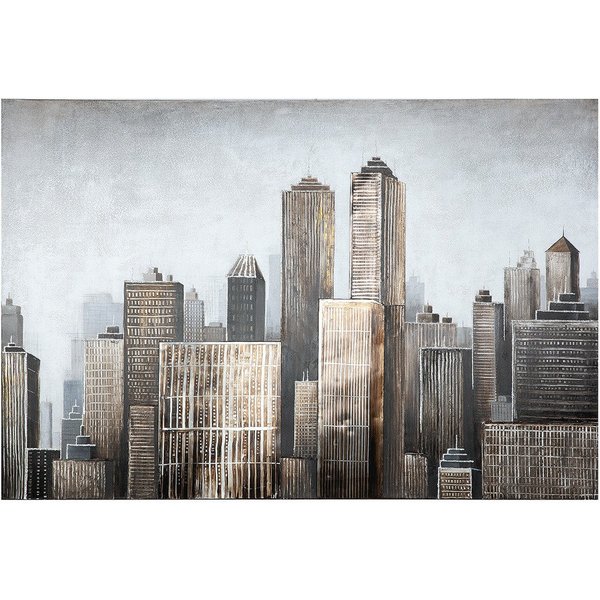 GILDE Wandbild GILDE 3D Bild Big Apple - braun-grau - H. 100cm x B. 150cm