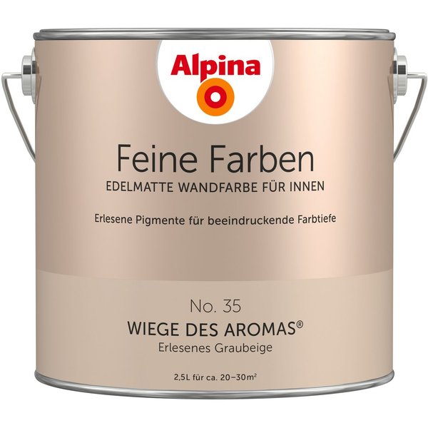 Alpina Wandfarbe Alpina Feine Farben edelmatt 2,5 Liter - Farbfamilie Beige