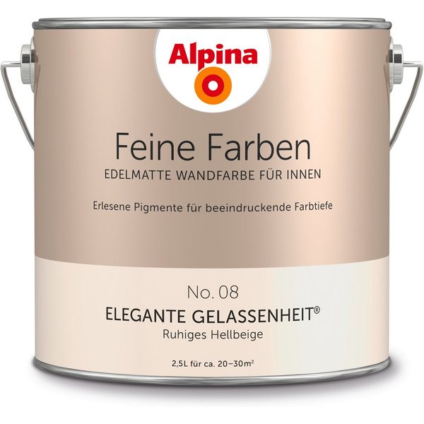 08 Elegante Gelassenheit innen ruhiges hellbeige edelmatt weiß, 2.5l