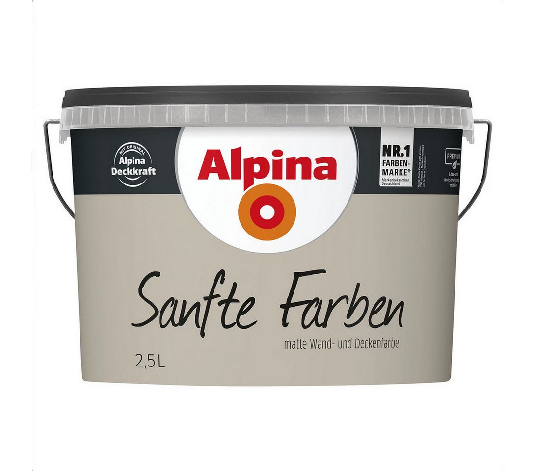 Alpina Wandfarbe Alpina Sanfte Farben 2,5 L Steingrau – Bild 2 von 2