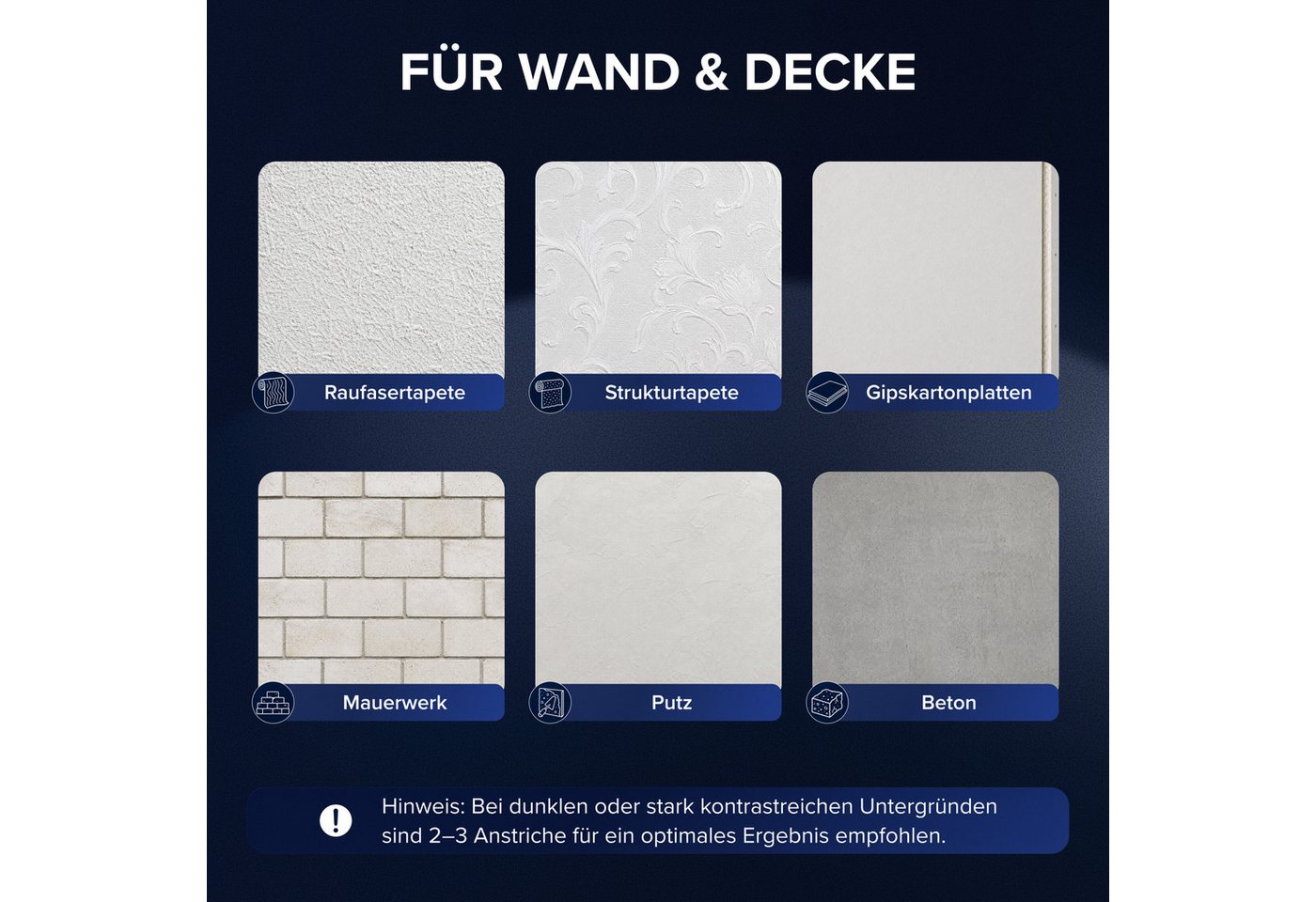 plid Wandfarbe Plid Schneeweiß Wanfarbe innen - Deckenfarbe - Polarweiß - Innenfarbe, Gute Deckkraft, wenig spritzen – Bild 5 von 5