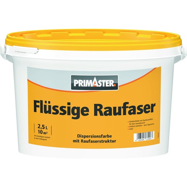 Primaster Wandfarbe Primaster Flüssige Raufaser 2,5 L weiß matt
