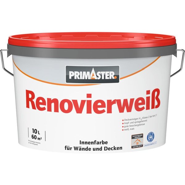 Primaster Wandfarbe Primaster Renovierweiß Wandfarbe