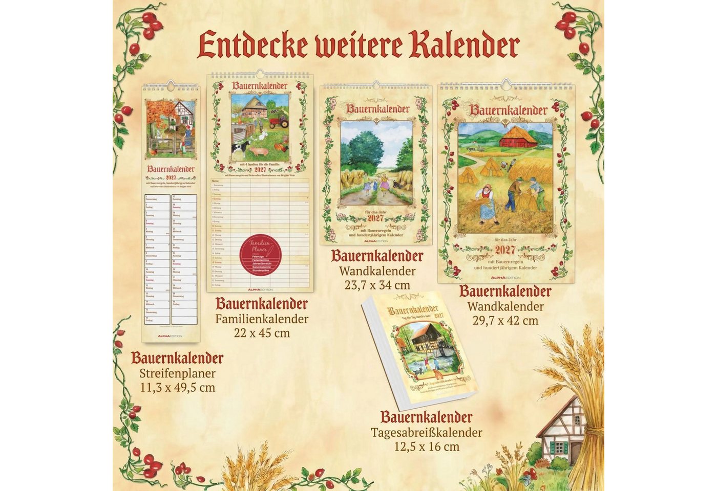 Wandkalender Bauernkalender 2027 – Bild 5 von 5