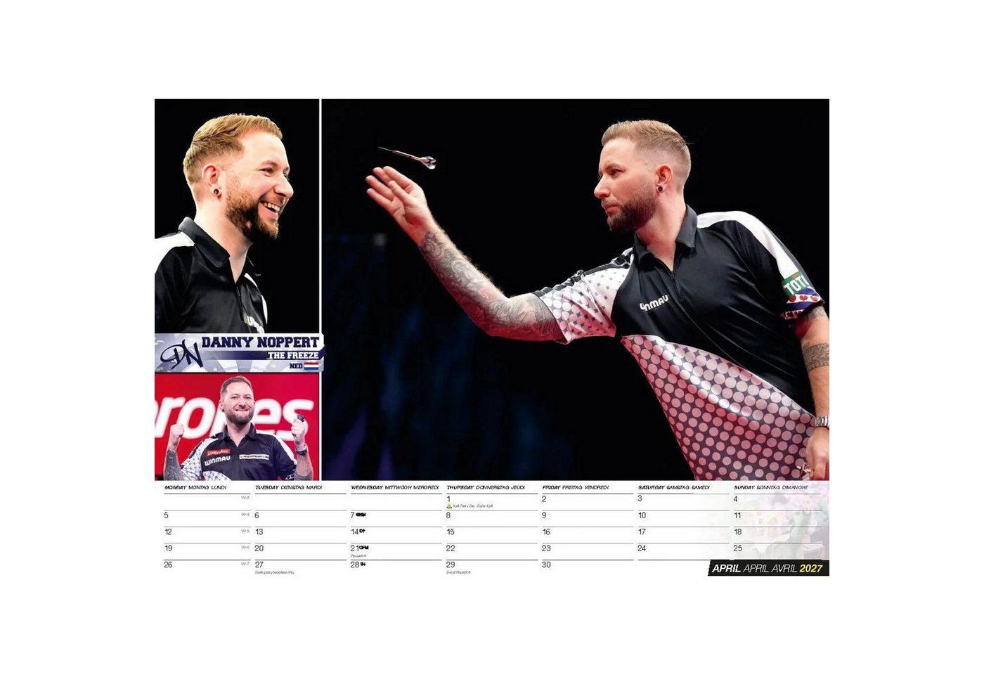 Wandkalender Darts Kalender 2027 – Bild 3 von 5