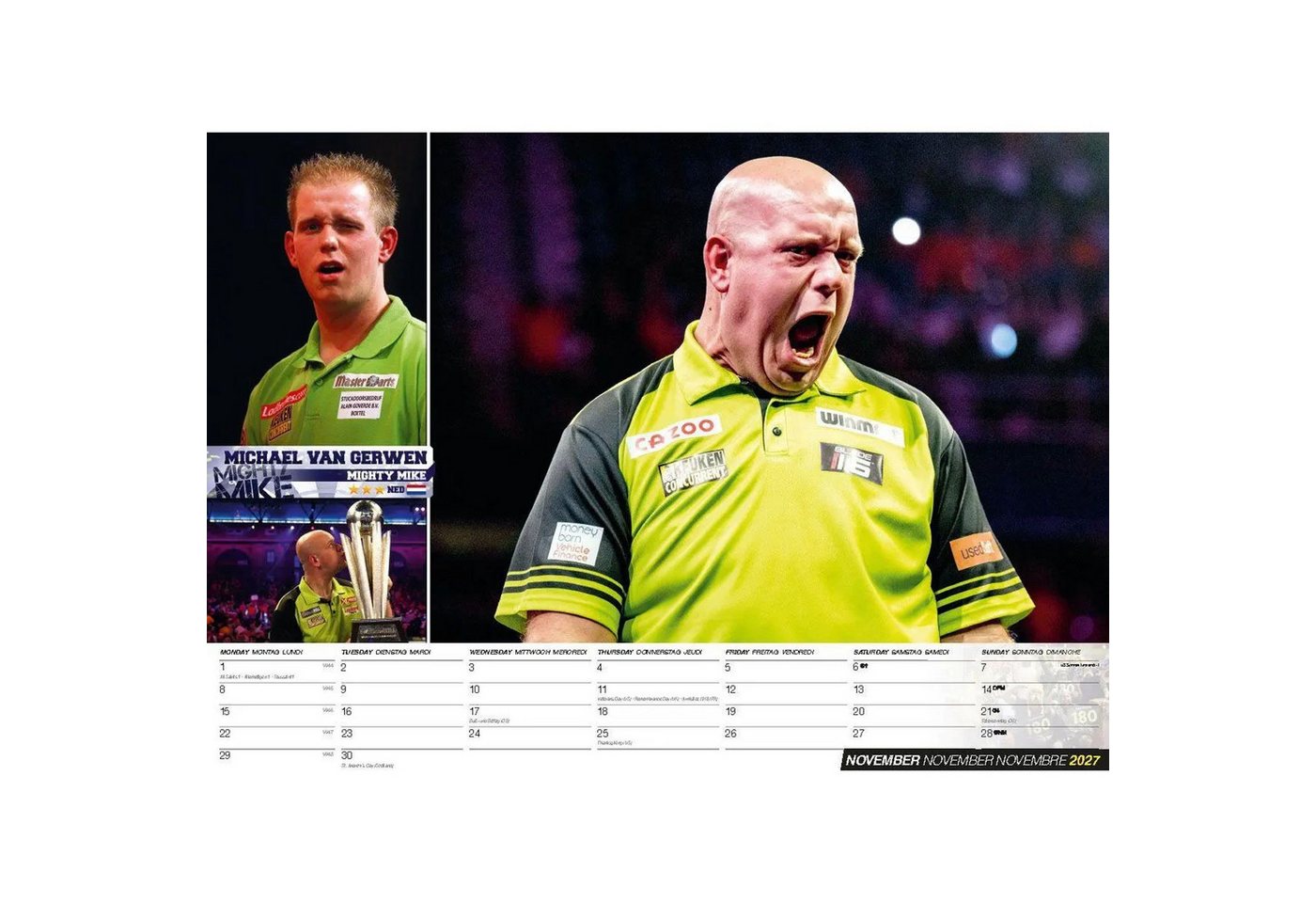 Wandkalender Darts Kalender 2027 – Bild 5 von 5