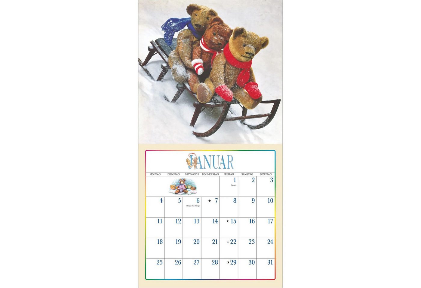 Wandkalender Der Teddybär Kalender 2027 – Bild 2 von 5