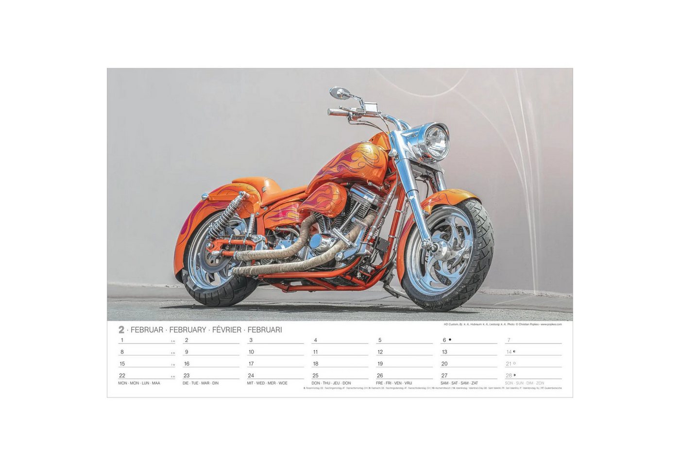 Wandkalender Harleys 2027 – Bild 2 von 5