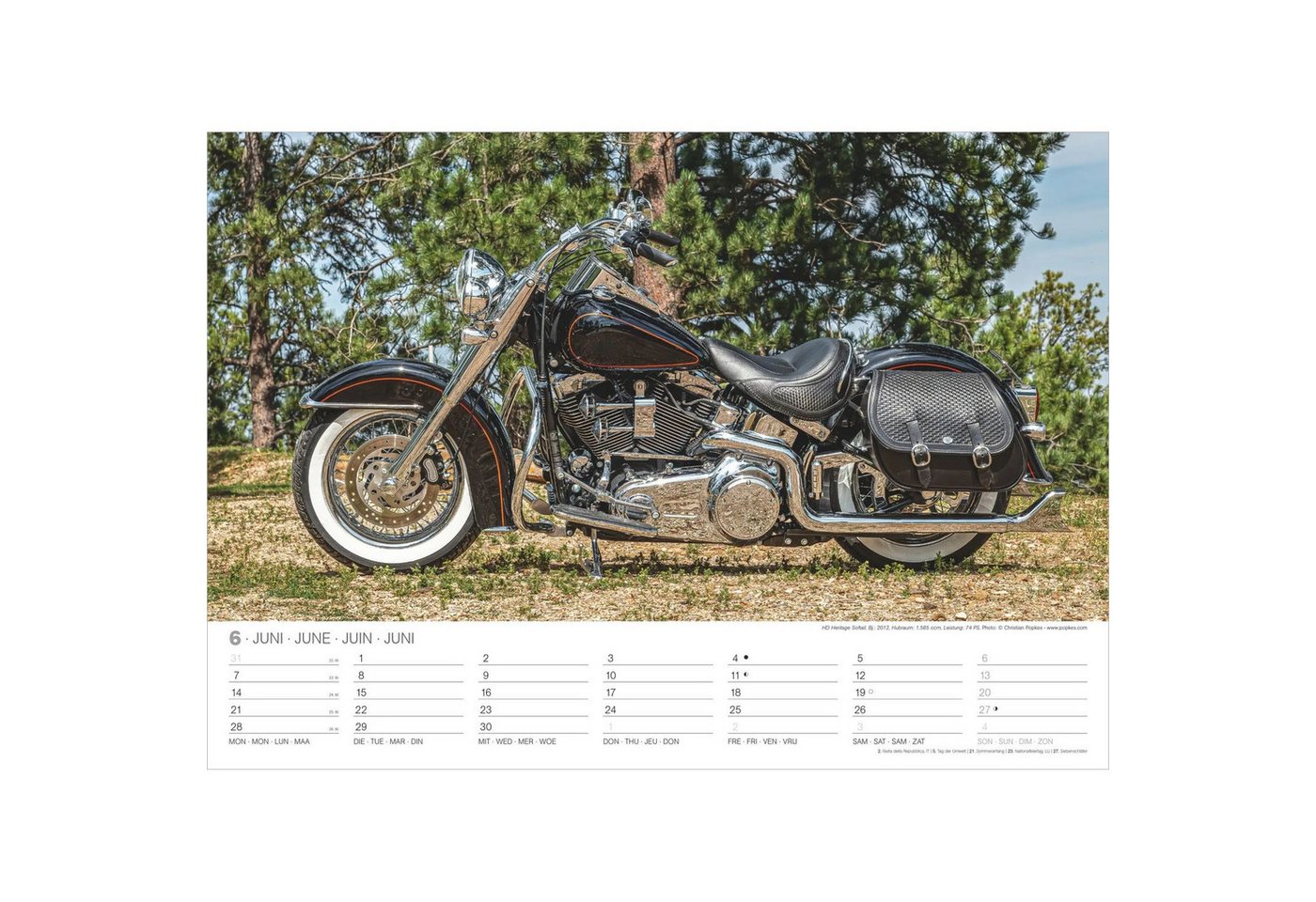 Wandkalender Harleys 2027 – Bild 4 von 5