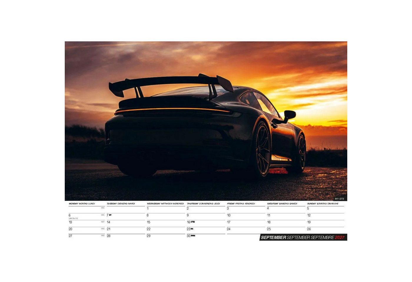 Wandkalender Porsche Kalender 2027 – Bild 5 von 5