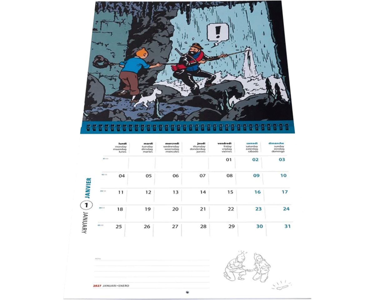 Wandkalender Tim und Struppi Kalender 2027. – Bild 4 von 5