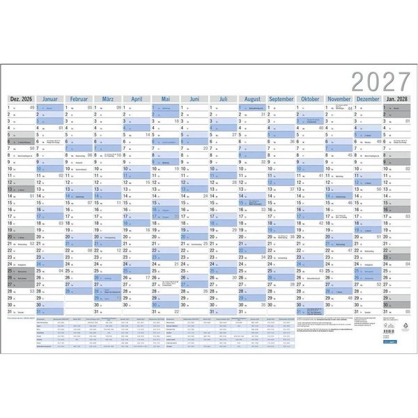 Wandkalender Wandplaner Neut**l 2027