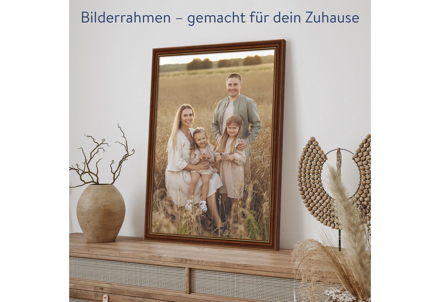 WANDStyle Bilderrahmen H182, Brauner Bilderrahmen 30x40 Holz, Vintage Bilderrahmen Braun 30x40 cm – Bild 3 von 5