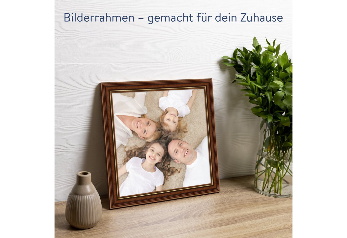 WANDStyle Bilderrahmen H182, Brauner Bilderrahmen 20x20 Holz, Vintage Bilderrahmen Braun 20x20 cm – Bild 3 von 5