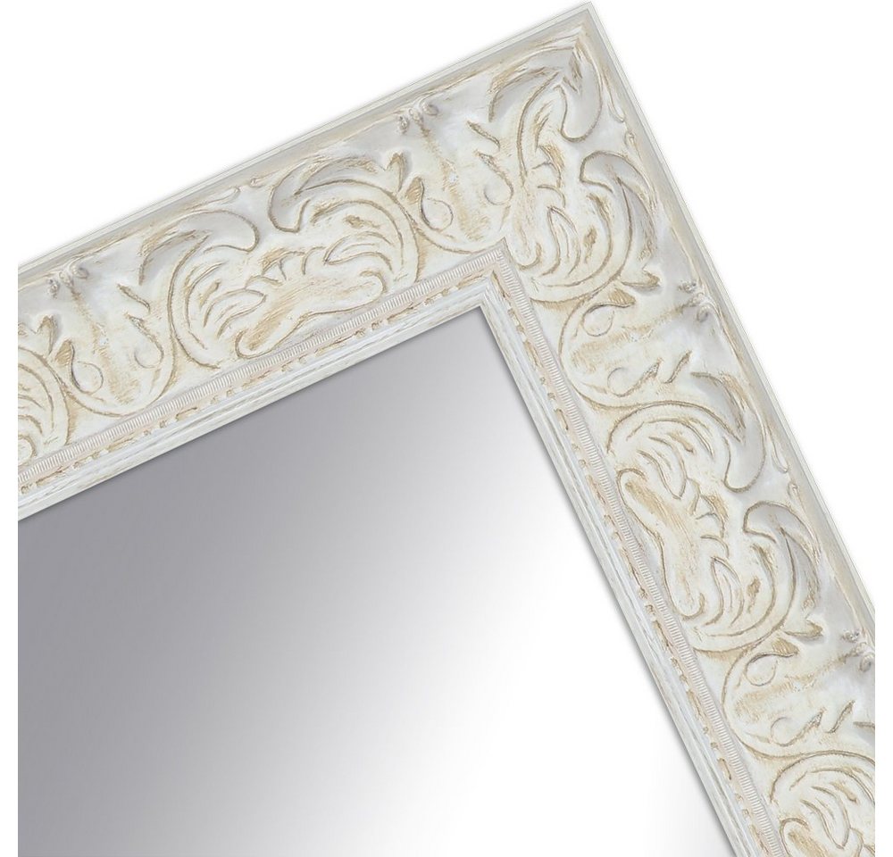WANDStyle Wandspiegel E033, Vintage Spiegel Weiß 52x62 cm, Wandspiegel, Ganzkörperspiegel Groß – Bild 2 von 5