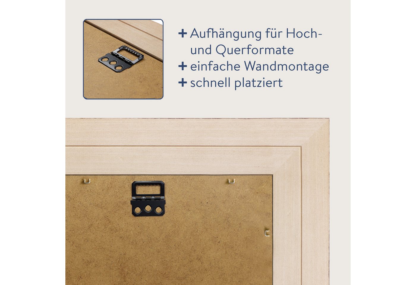 WANDStyle Wandspiegel H550, Vintage Spiegel Schwarz 50x60 cm, großer Wandspiegel Schwarz 50x60 – Bild 5 von 5