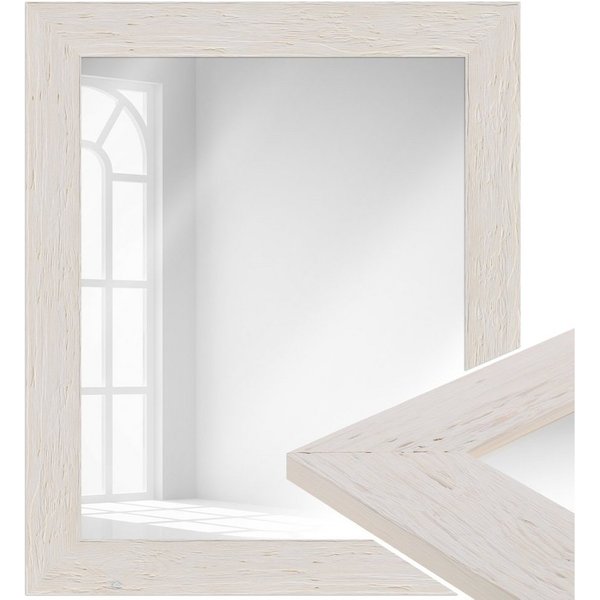 WANDStyle Wandspiegel H780, Vintage Spiegel Weiß 50x60 cm, Wandspiegel, Ganzkörperspiegel Groß
