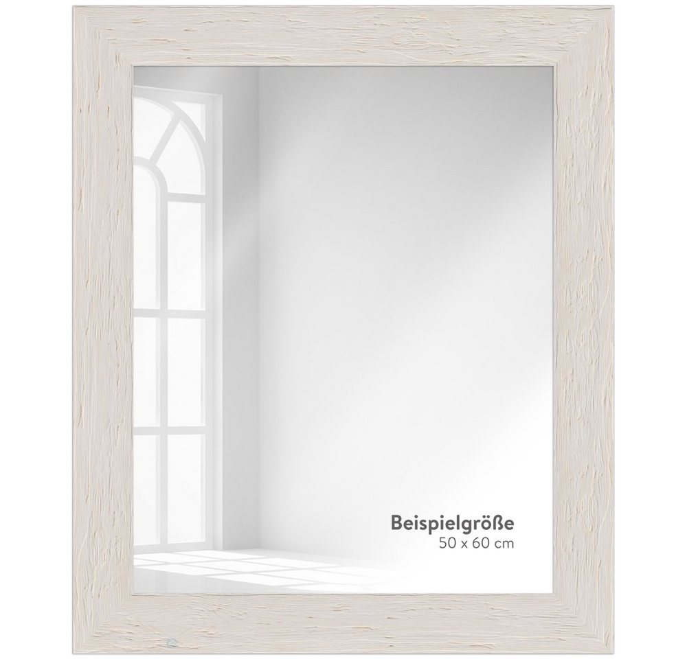 WANDStyle Wandspiegel H780, Vintage Spiegel Weiß 50x60 cm, Wandspiegel, Ganzkörperspiegel Groß – Bild 4 von 5