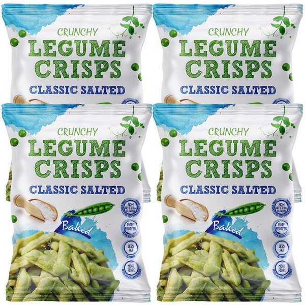 WANT-WANT Knabberei, Want Want Salted Classic Legume Crisps Hülsenfruchtchips 85g 4er Pack