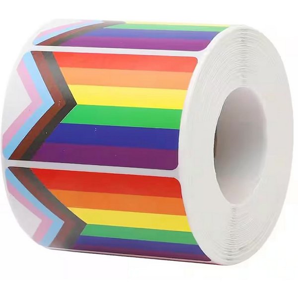 Ware aus aller Welt Sticker 250 LGBTQ+ Progress Flag Sticker 5x3 cm – selbstklebend CSD Aufkleber