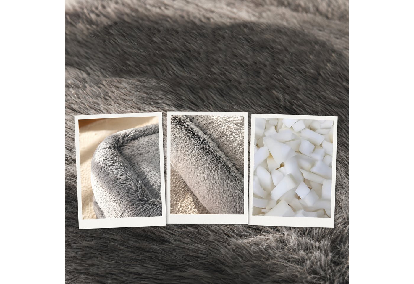 Warenhammer Hundebett Hundekörbchen, flauschig weiche Hundematte, abnehmbar und waschbar, Innenkissen herausnehmbar, extra gepolstert durch Flockenfüllung – Bild 3 von 5