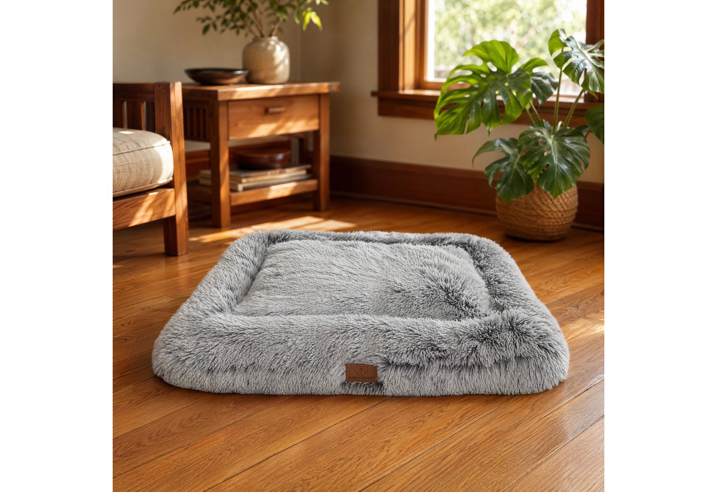 Warenhammer Hundebett Hundekörbchen, flauschig weiche Hundematte, abnehmbar und waschbar, Innenkissen herausnehmbar, extra gepolstert durch Flockenfüllung – Bild 4 von 5