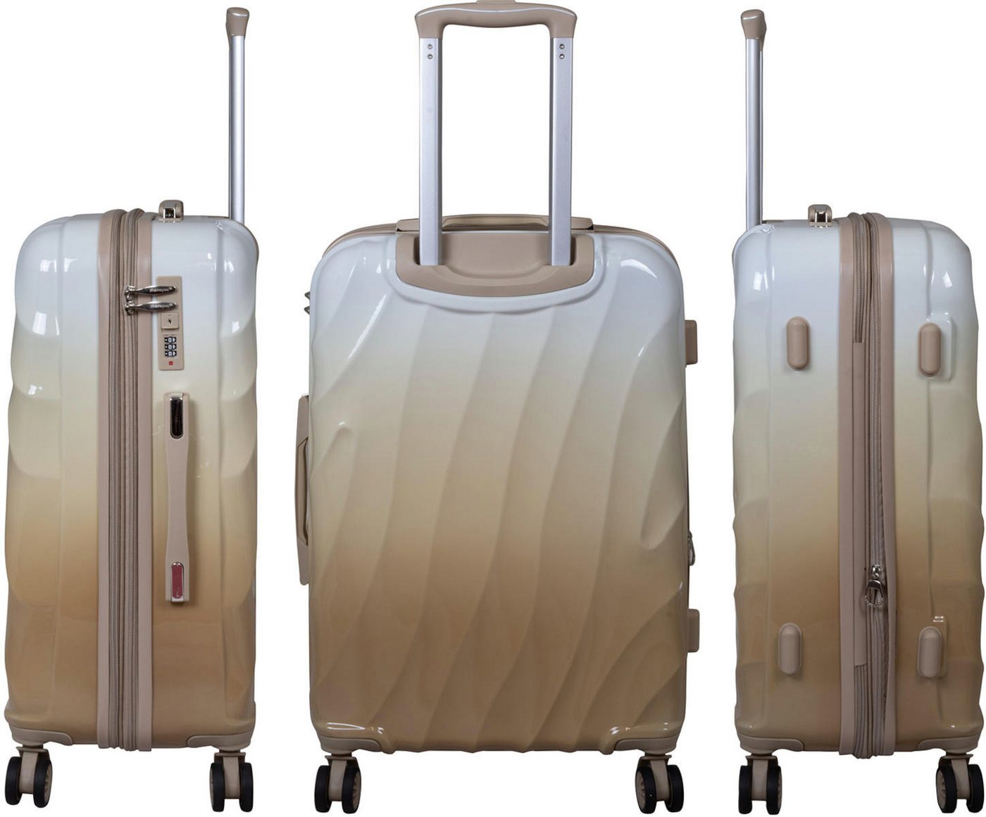 Warenhandel König Hartschalen-Trolley Sossmar, 4 Rollen, Volumenerweiterung für Gr. L und XL, Ombré-Farbverlauf – Bild 3 von 5