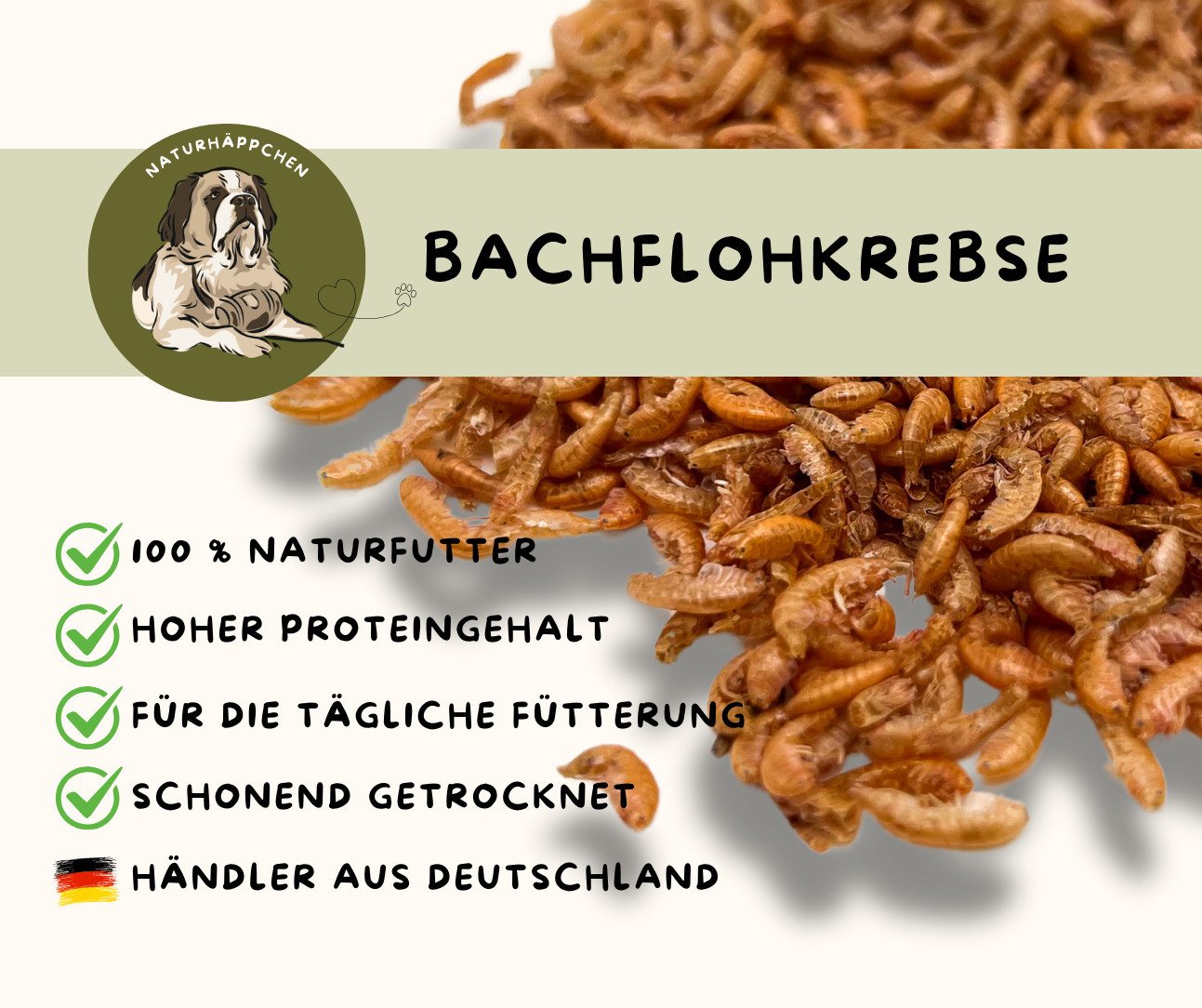 Warnick´s Tierfutterservice Bachflohkrebse "Gammarus" - Naturfutter für Fische & Reptilien, Ergänzungsfutter für: Fische, Reptilien – Bild 2 von 5