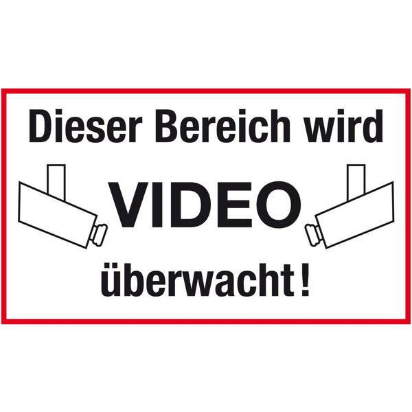 Conmetall Warnschild Conmetall Hinweisschild Dieser Bereich wird Video