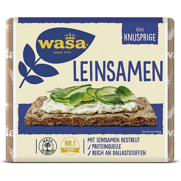 Wasa Brot, Wasa Fit und Vital das Knäckebrot mit Leinsamen bestreut 225g