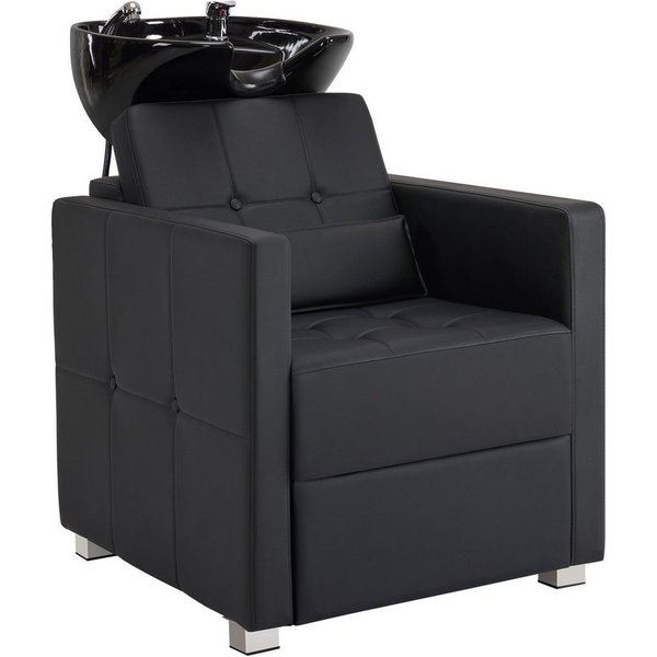 Barberpub Waschbecken Barberpub Friseurstuhl mit Waschbecken Friseurwaschbecken 8010, aus Keramik, Verstellbar, Rückwärtswaschsessel, für SPA Salon