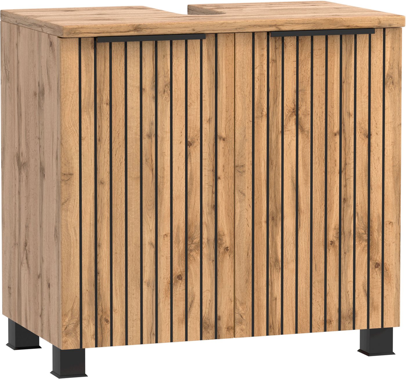 welltime Waschbeckenunterschrank Welltime, Breite 60 cm, 2-türig, gedämpft – Bild 2 von 5
