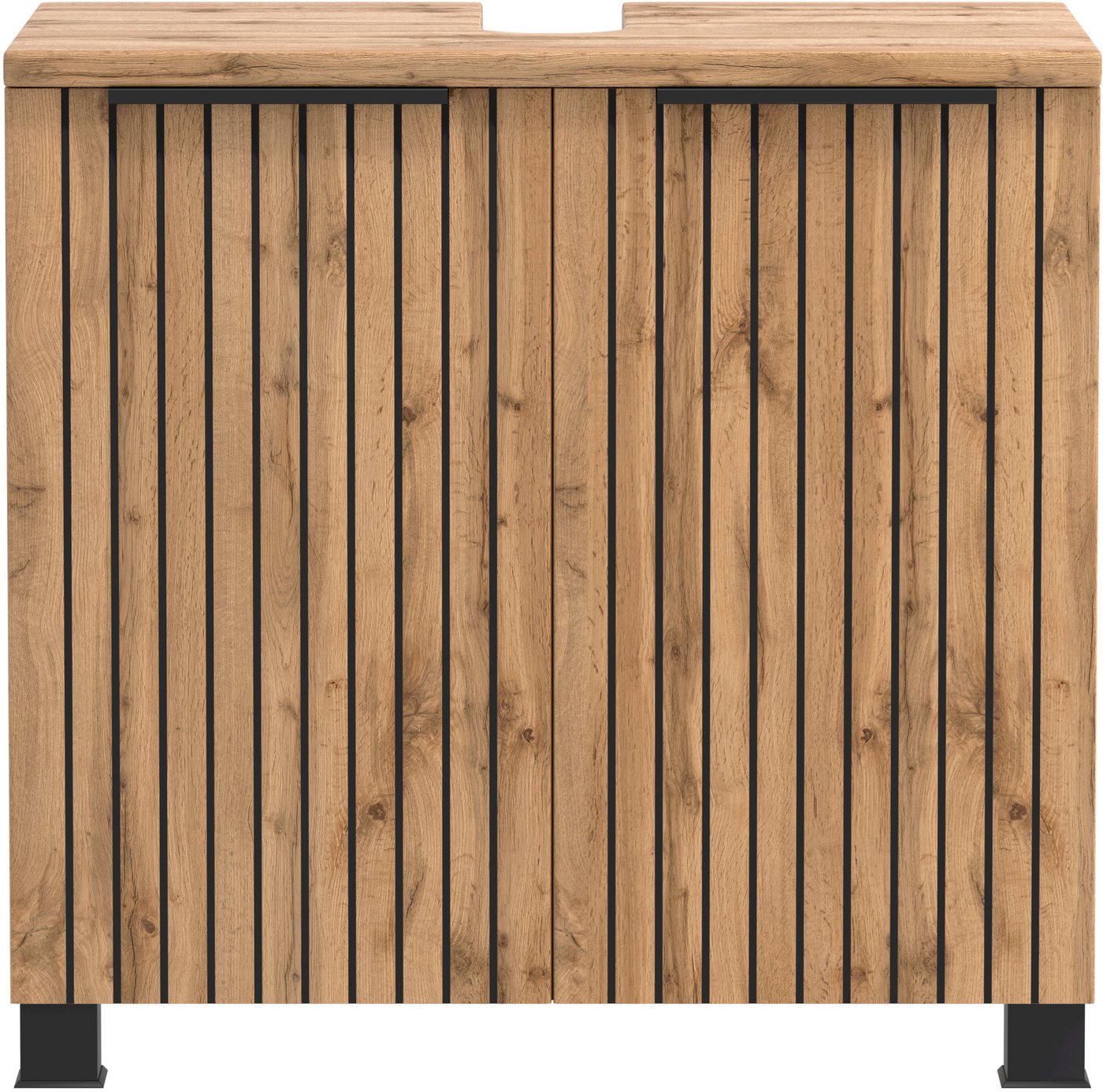 welltime Waschbeckenunterschrank Welltime, Breite 60 cm, 2-türig, gedämpft – Bild 3 von 5