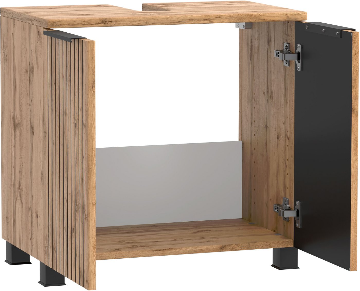 welltime Waschbeckenunterschrank Welltime, Breite 60 cm, 2-türig, gedämpft – Bild 5 von 5