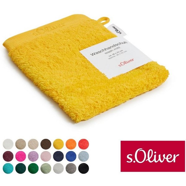 s.Oliver Waschhandschuh s.Oliver, Premium Qualität, 600 gr/m², auch als Sets erhältlich, Walkfrottier (1-St), große Farbauswahl, auch als Duschtuch, Handtuch, G
