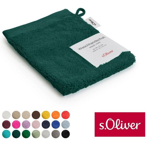 s.Oliver Waschhandschuh s.Oliver, Premium Qualität, 600 gr/m², auch als Sets erhältlich, Walkfrottier (1-St), große Farbauswahl, auch als Duschtuch, Handtuch, G
