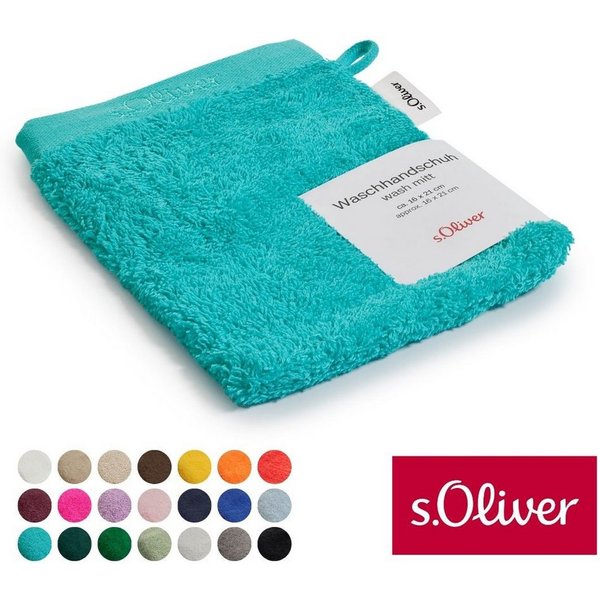 s.Oliver Waschhandschuh s.Oliver, Premium Qualität, 600 gr/m², auch als Sets erhältlich, Walkfrottier (1-St), große Farbauswahl, auch als Duschtuch, Handtuch, G