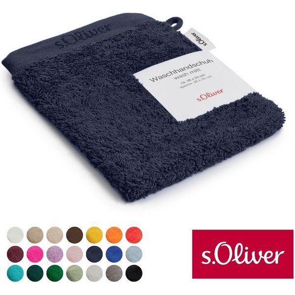 s.Oliver Waschhandschuh s.Oliver, Premium Qualität, 600 gr/m², auch als Sets erhältlich, Walkfrottier (1-St), große Farbauswahl, auch als Duschtuch, Handtuch, G